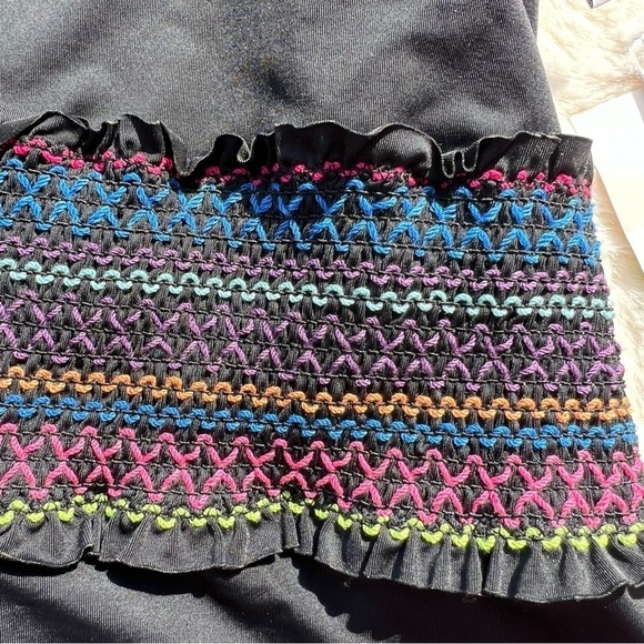 Bar III Women's Smocked Black One-Piece Swimsuit - Picture 5 of 10